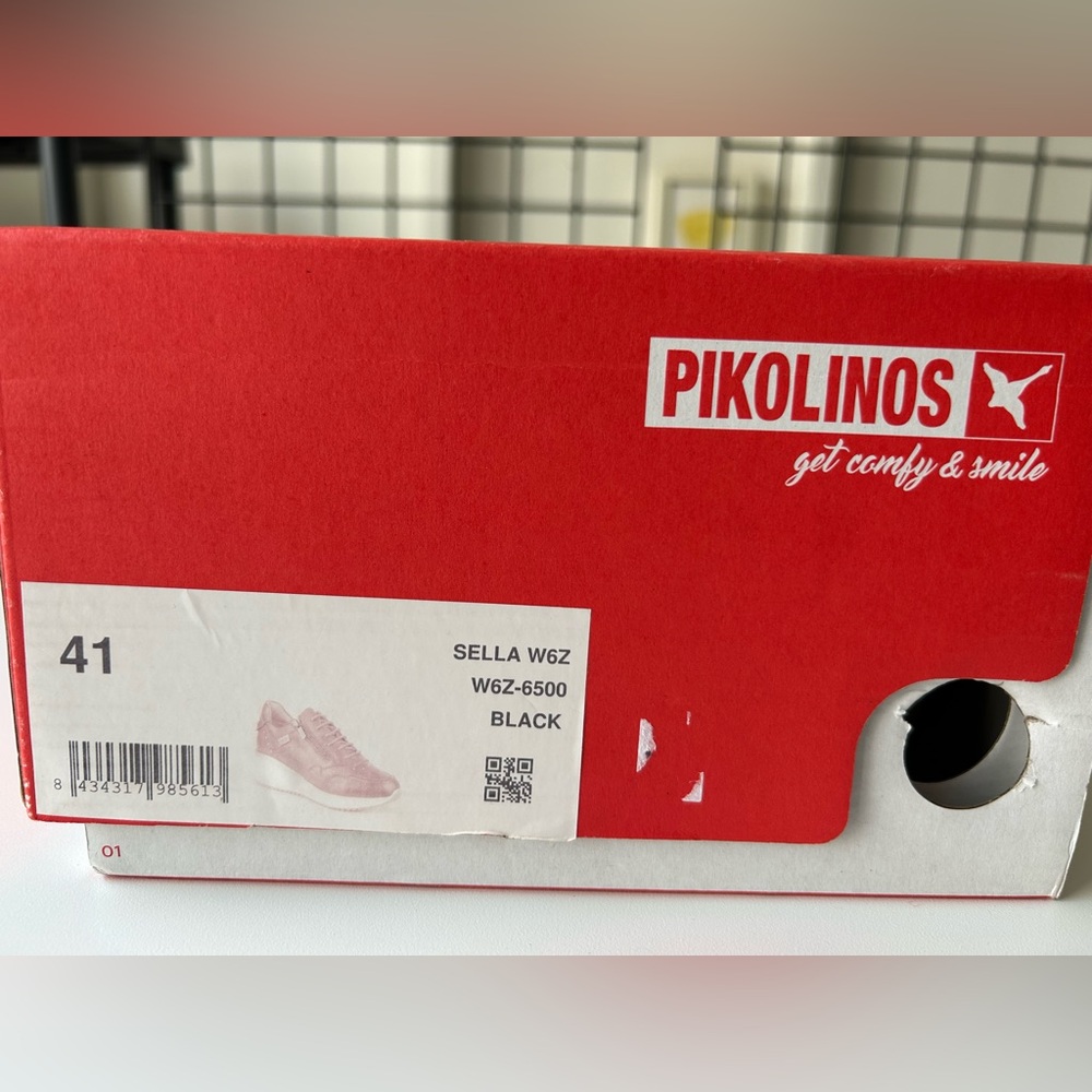 PIKOLINOS - SELLA Black and White Sneakers with Leather Upper - Picture 6 of 7